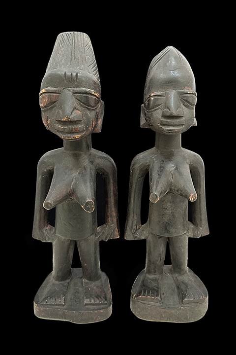 Pair of Female Ibeji Twins - Yoruba People, Nigeria