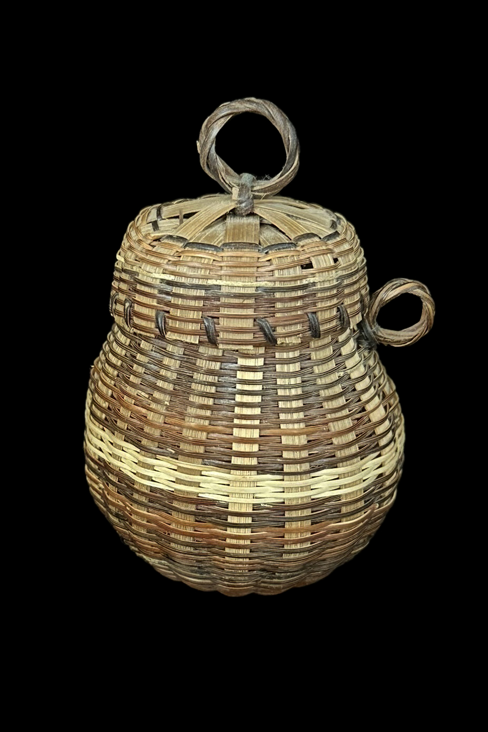 Small Woven Lidded  Basket