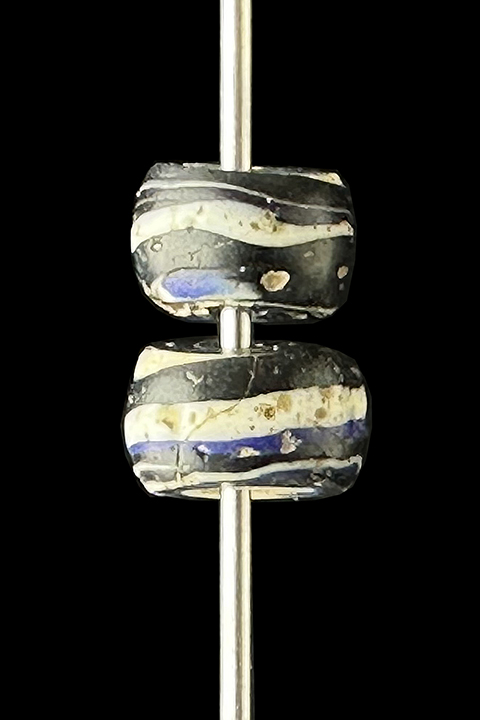 2 Very Rare Venetian Trade Beads with Swirls