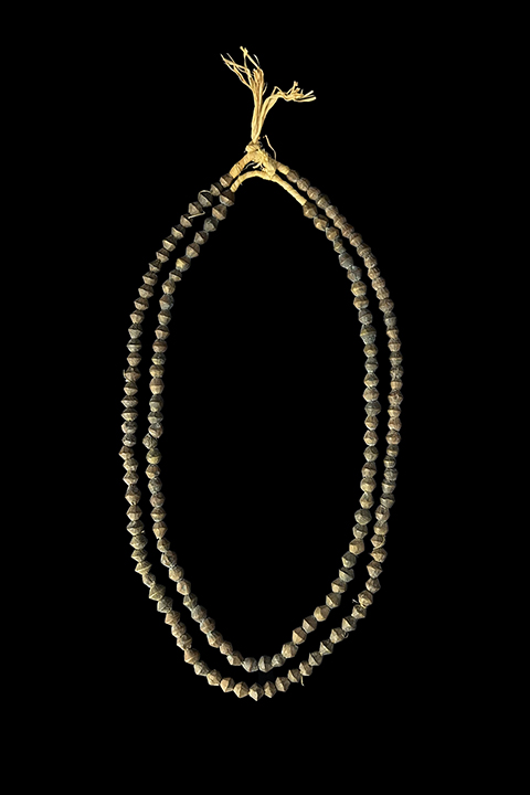 2 strands of Brass Bicone Trade Beads - Cameroon