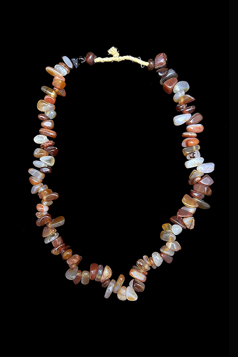 Strand of Irregular Shaped Carnelian Agate Beads