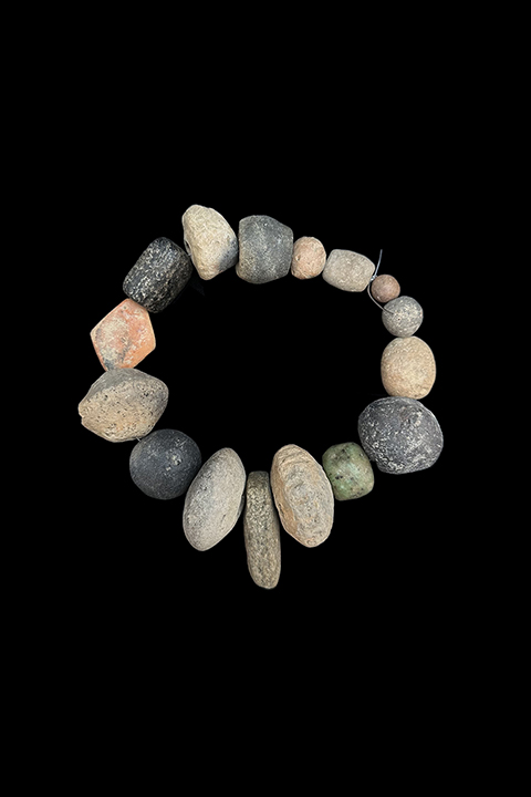 Mix of 16 Old Stone and Clay Spindle Whorl Beads - West Africa