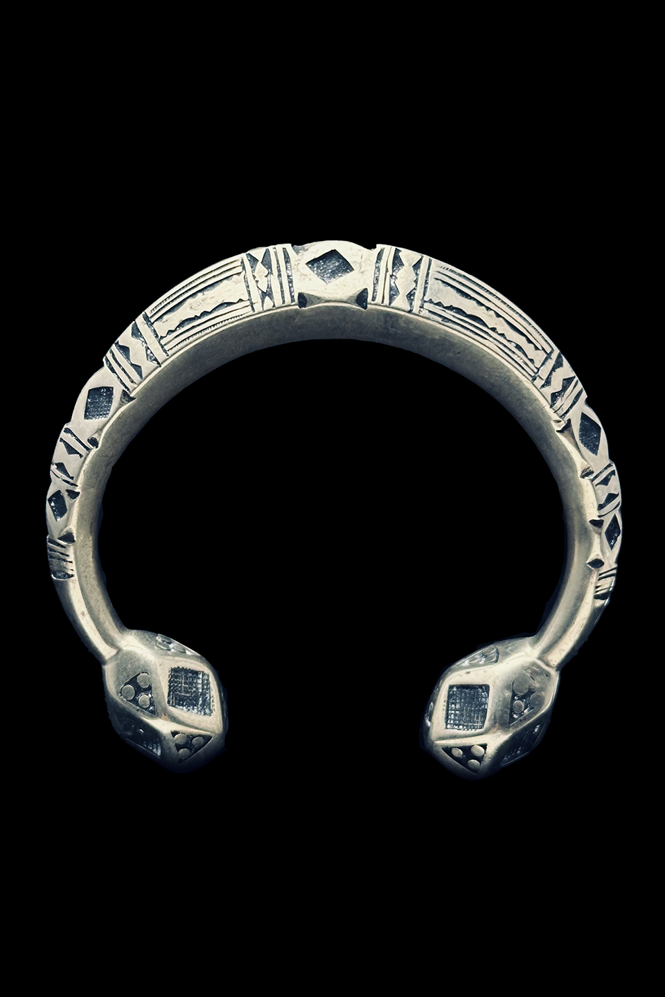 Chunky Silver Bracelet - Tuareg People, south Sahara.