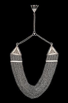 'Chandan Haar,' Silver Five-Stranded Necklace - India