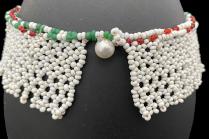 Beaded Choker with Pearl Clasp - Ndebele People, South Africa 4