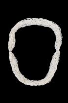 31 Strand White Beaded Necklace - Ndebele People, South Africa