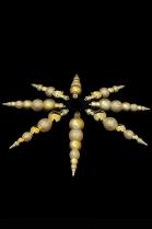 Set of 8 Gold Spear Tip Ornaments 1