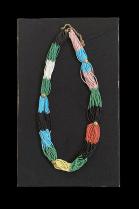 Framed Beaded Necklace - Zulu People, Msinga Area, South Africa 