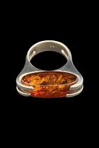 Amber and Sterling Silver Ring #2 - Size 7 2