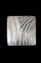 Adjustable Sterling Silver Ring with Zebra Striped Pattern 1