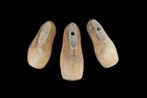 Set of 3 Rustic Vintage Wooden Shoe Mold Forms #5 1