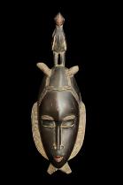 Mask with Bird Surmounted on the Head - Guro People, Ivory Coast