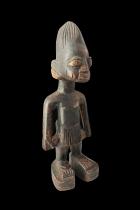 Single Male Ibeji Figure with Mahogany Color - Yoruba People, Nigeria 5