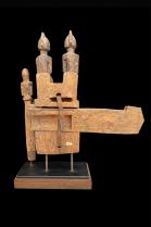 Mounted Wooden Door Lock and Key - Dogon  People, Mali  3