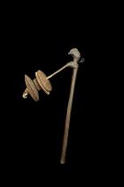 Wasembe Divination Gourd Slice Rattle/Sistrum - Senufo People, Ivory Coast 1