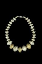 Tribal Silver and Brass Bead Necklace - Tuareg People, nomads of the South Sahara 1