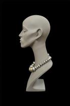 Tribal Silver and Brass Bead Necklace - Tuareg People, nomads of the South Sahara 4