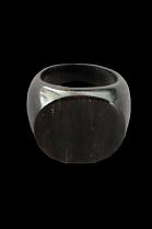 Circular Black Horn Ring #17