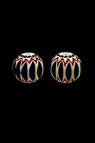 Set of 2 Chevron 6 Layer Glass Trade Beads 3