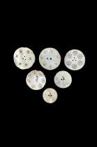 Set of 6 Mother of Pearl Shell Button Beads