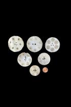 Set of 6 Mother of Pearl Shell Button Beads 1