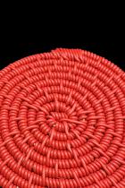 Set of 12 Red Telephone Cable Wire Discs - South Africa 2