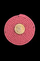 Set of 2 Pink Telephone Cable Wire Discs - South Africa 1