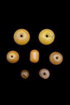 7 Vintage Copal/Amber/Resin Beads