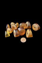 12 Vintage Wedge Shaped Baltic Amber Beads 5