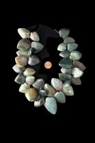 36 Vintage Heart/Arrow Shape Green Aventurine Gemstone African Trade Beads 6