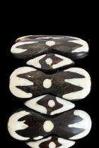 18 Batik Bone Beads and 4 Larger Grooved Double Drilled Bone Beads - Kenya 4