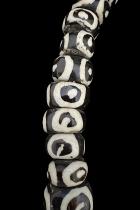 Strand of Large Batik Bone Beads - Kenya 1