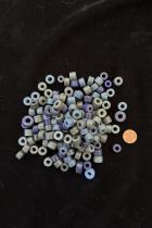 148 Very Rare Short Barrel Beads in Shades of Cobalt Blue  - D.R. Congo 2