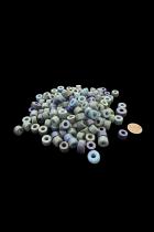 148 Very Rare Short Barrel Beads in Shades of Cobalt Blue  - D.R. Congo 3