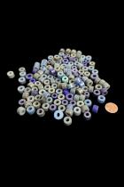 148 Very Rare Short Barrel Beads in Shades of Cobalt Blue  - D.R. Congo 5