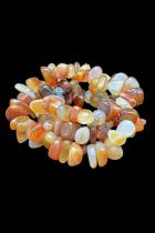 Strand of Irregular Shaped Carnelian Agate Beads 4