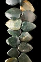 Vintage Heart/Arrow Shape Green Aventurine Gemstone African Trade Beads 2