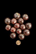 14 Maroon Colored Kukui Nut Beads - Hawaii 1