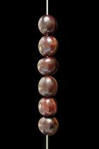 14 Maroon Colored Kukui Nut Beads - Hawaii 2