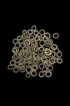 103 Dark Brass Rondelle Donut Spacer Beads - West Africa