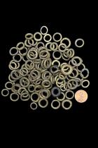 103 Dark Brass Rondelle Donut Spacer Beads - West Africa 1