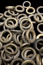 103 Dark Brass Rondelle Donut Spacer Beads - West Africa 2