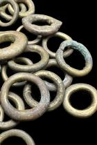 103 Dark Brass Rondelle Donut Spacer Beads - West Africa 3