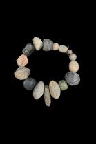 Mix of 16 Old Stone and Clay Spindle Whorl Beads - West Africa