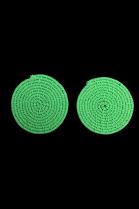 Set of 2 Green Telephone Cable Wire Discs - South Africa