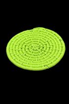 Set of 4 lime Green Telephone Cable Wire Discs - South Africa 2