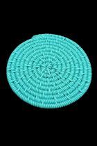 Set of 5 Turquoise and One Teal Telephone Cable Wire Discs - South Africa 2