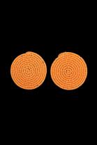 Set of 2 Orange Telephone Cable Wire Discs - South Africa