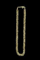 Old Interlocking Double Round Brass Beads - Togo 3