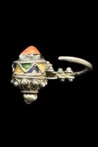 Early 20th Century Coral, Enamel and Tribal Silver Adornment - Berber People, Morocco 2